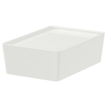 Box With Lid White 18X26X8cm