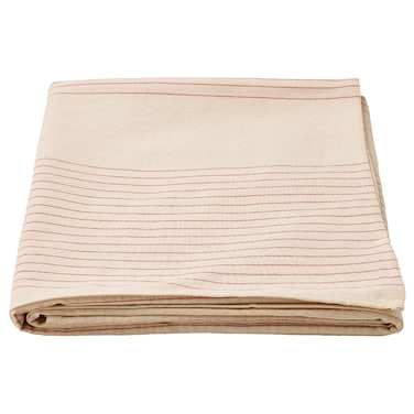 Tablecloth Stripe Pattern Red/Natural 150X150cm