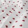 Duvet Cover 1 Pillowcase For Cot Heart Pattern/White Red 110X125/35X55cm