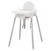 Highchair With Tray White/Silver-Colour