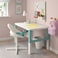 Children&rsquo;S Desk Chair With Pad White/Turquoise