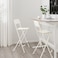Bar Stool With Backrest Foldable White/White 74cm