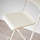 Bar Stool With Backrest Foldable White/White 74cm