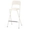 Bar Stool With Backrest Foldable White/White 74cm