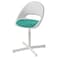 Children&rsquo;S Desk Chair With Pad White/Turquoise