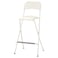 Bar Stool With Backrest Foldable White/White 74cm