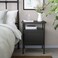 Bedside Table Anthracite 45X36X59cm