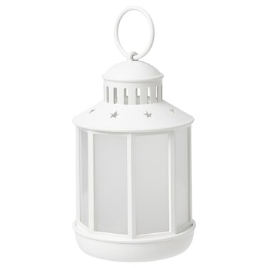 Christmas Led Lantern Battery-Operated White 13Cm