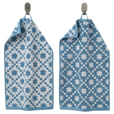 Guest Towel Dark Grey-Blue/White 30X50cm