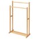 Towel Stand With 2 Rails Bamboo