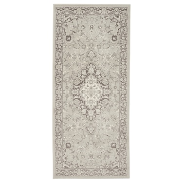 Rug Low Pile Light Grey 80X180cm