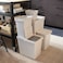 Bin With Lid Light Grey 10 L