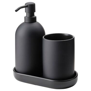 3-Piece Bathroom Set Black