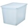 Storage Box With Lid Transparent Grey-Blue 36X50X35cm/44.5 L