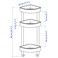 Corner Wall Shelf Unit Stainless Steel 19X58cm