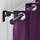 Double Curtain Rod Combination Black 210-385cm