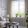 Sheer Curtains 1 Pair Light Beige 145X300cm