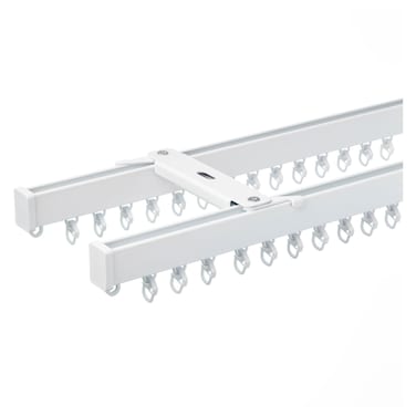Curtain Track Set F Ceiling 2 Trck White