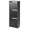 Shoe Cabinet With 3 Compartments Black-Brown 49X28X135cm