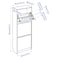 Shoe Cabinet With 3 Compartments White 49X28X135cm