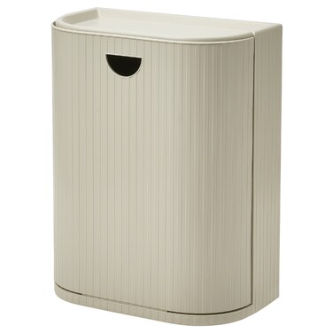Bin With Lid Grey-Beige 21 L