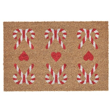 Door Mat Heart Pattern Natural 40X60cm