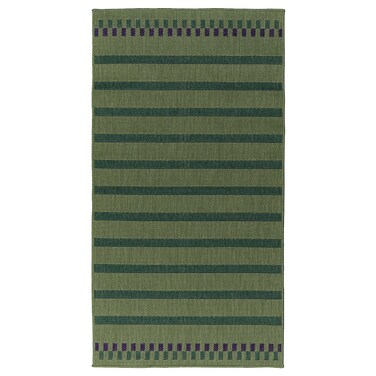 Rug Flatwoven In/Outdoor Green Purple/Striped 80X150cm