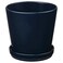Plant Pot With Saucer In/Outdoor/Black-Blue 19 Cm