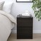 Chest Of 2 Drawers Black-Brown 35X49 Cm