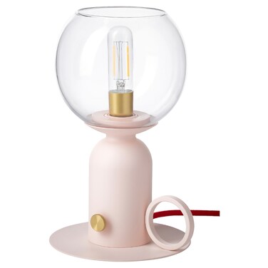 Table Lamp Dimmable Light Pink/Red 24 Cm