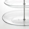 Serving Stand Three Tiers Clear Glass/Stainless Steel