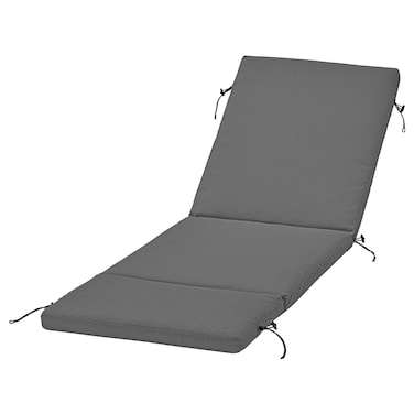Sun Lounger Cushion Cover Outdoor Dark Grey 190X60 Cm