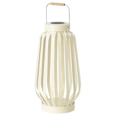 Led Solar-Powered Floor Lamp Beige/Stripe 42 Cm