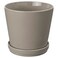 Plant Pot With Saucer In/Outdoor/Grey/Beige 24 Cm