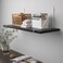 Wall Shelf Brown-Black/White 80X30 Cm