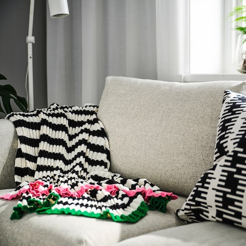 Throw Black/White 130X170 Cm/20 Pack