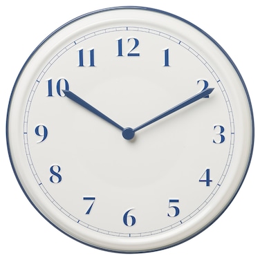 Wall Clock White/Blue 30 Cm/20 Pack