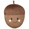 Cushion With Pocket Acorn Shaped/Brown 32X37 Cm