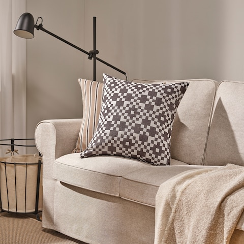 Cushion Cover Black/White 50X50 Cm