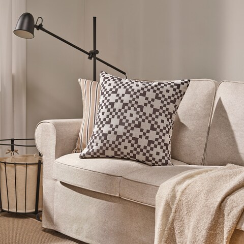 Cushion Cover Black/White 50X50 Cm