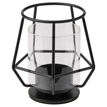 Tealight Holder Black 10 Cm
