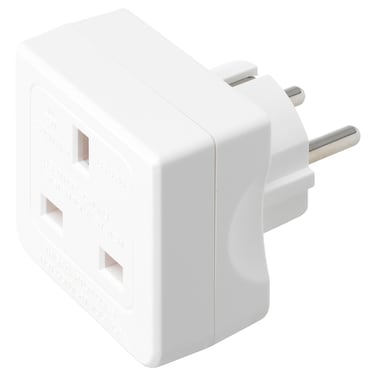 Eu Travel Adapter Earthed/White