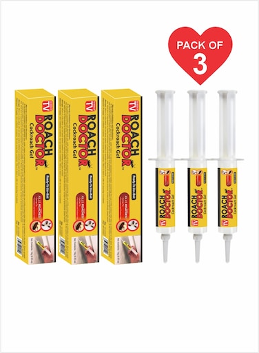 Roach Doctor Gel Bait - Powerful Cockroach Control for Indoor &amp; Outdoor Use 10g Pack Of 3