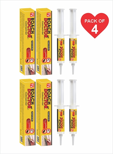 Cockroach Gel Bait Syringe - Best Roach Killer for Quick and Lasting Results 10g Pack Of 4