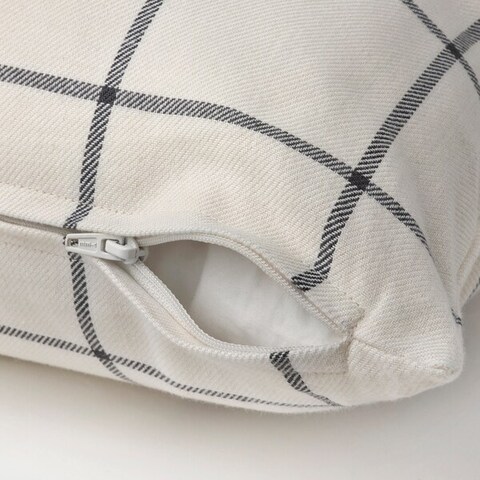Cushion Cover Off-White/Black 50X50cm
