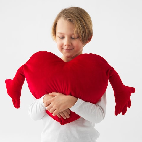 Cushion Famnig Hjarta Cushion Spreads Love Wherever It Goes Red 40X101cm
