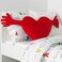 Cushion Famnig Hjarta Cushion Spreads Love Wherever It Goes Red 40X101cm