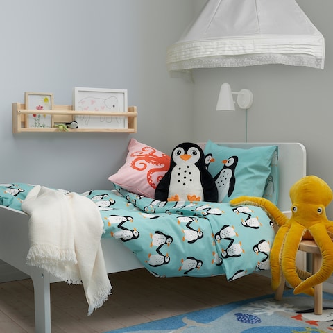 Cushion Penguin-Shaped Black/White 40X32cm