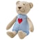 Soft Toy Teddy Bear With Its Heart In The Right Place Lively Eyes 21cm