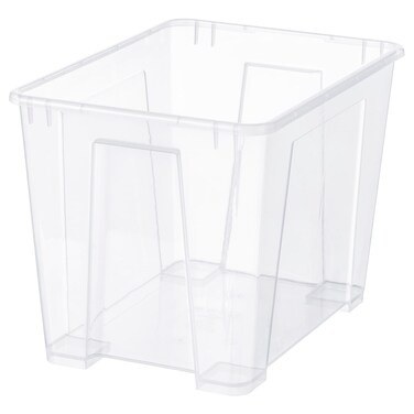 Box Transparent Made Of Transparent Plastic Practical For Storing Away 39X28X28cm/22 L